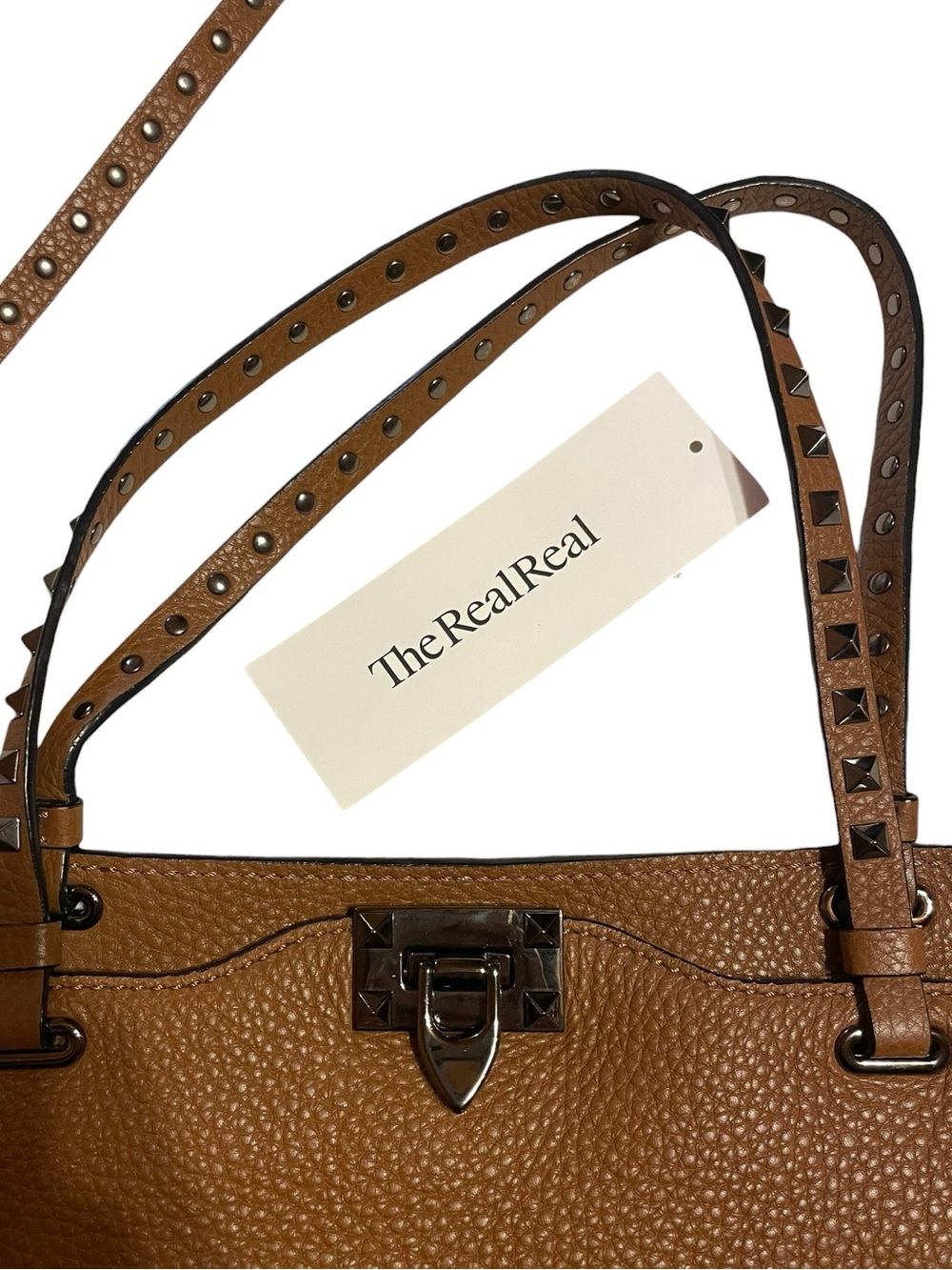 Valentino Rockstud Tote Bag w/ Crossbody Strap - Excellent Condition - Authentic - Picture 10 of 13